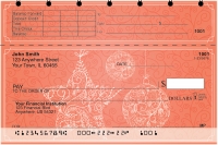 Vintage Christmas Top Stub Personal Checks