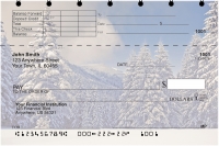 Snowy Woodland Top Stub Personal Checks