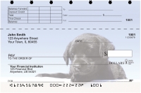 Black Lab Puppies Top Stub Personal Checks