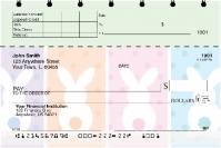 Bunny Buns Top Stub Personal Checks