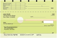 Pocket Billiards Top Stub Personal Checks