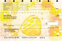 Watercolor Fruit Top Stub Personal Checks