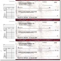 Executive Gray Desk Set Checks - 1 Box