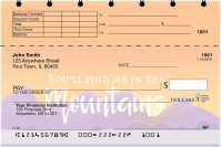 Motivational Mountains Top Stub Personal Checks