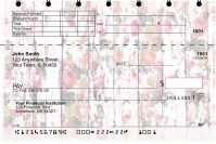 Shabby Chic Flowers Top Stub Personal Checks