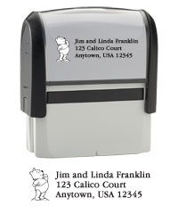 Winnie the Pooh Return Address Stamper Personal Checks