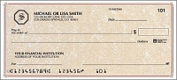 Parchment w/Monogram Side Tear Personal Checks - 1 Box