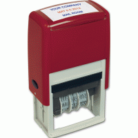 Self-Inking Plastic Dater Stamp - Two Color