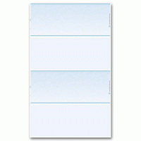 Laser 2-Up Check, 14  Sheet, Blank Stock