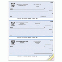 Laser 3-To-A-Page Checks, QuickBooks Compatible, Lined