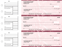 Burgundy Marble General Business Checks
