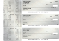 Brushed Metal Payroll Designer Business Checks