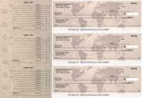 World Map Accounts Payable Designer Business Checks