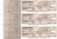World Map Multi Purpose Designer Business Checks