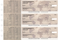 World Map Payroll Designer Business Checks