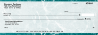 Teal Marble Business Pocket Checks