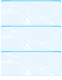 Teal Marble Blank 3 Per Page Laser Checks