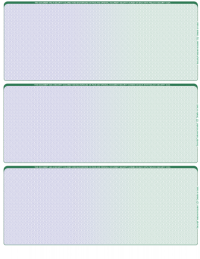 Blue Green Blank 3 Per Page Laser Checks