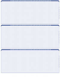 Blue Safety Blank 3 Per Page Laser Checks
