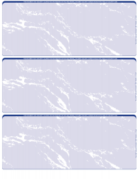 Blue Marble Blank 3 Per Page Laser Checks