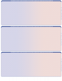 Blue Red Blank 3 Per Page Laser Checks
