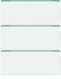 Green Safety Blank 3 Per Page Laser Checks