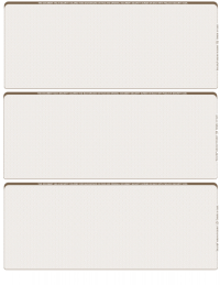 Tan Safety Blank 3 Per Page Laser Checks