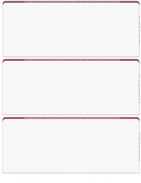 Wall Street Blank 3 Per Page Laser Checks