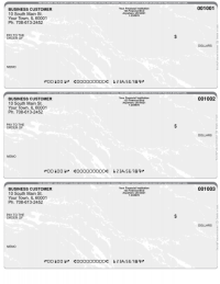Grey Marble 3 Per Page Laser Checks