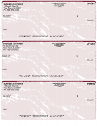 Burgundy Marble 3 Per Page Laser Checks
