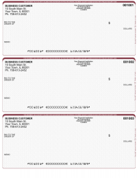 Wall Street 3 Per Page Laser Checks