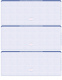 Blue Safety Blank High Security 3 Per Page Laser Checks