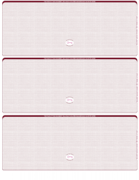 Burgundy Safety Blank High Security 3 Per Page Laser Checks