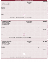 Burgundy Safety High Security 3 Per Page Laser Checks