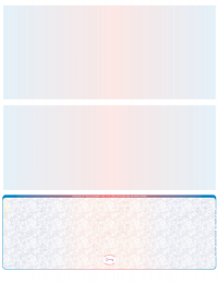 Blue Red Blank High Security Bottom Laser Checks