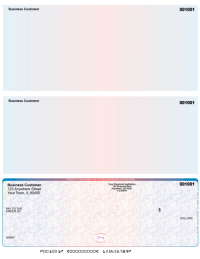Blue Red High Security Bottom Laser Checks