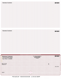 Burgundy Safety High Security Bottom Laser Checks