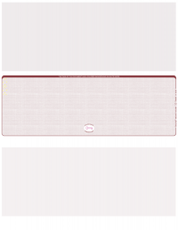 Burgundy Safety Blank High Security Middle Laser Checks