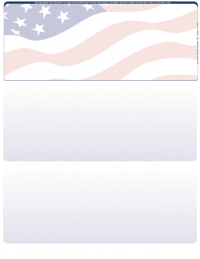 Patriotic Blank Top Laser Checks