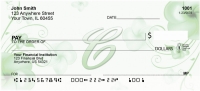 Floral Monogram C Personal Checks