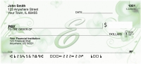 Floral Monogram E Personal Checks
