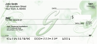 Floral Monogram G Personal Checks
