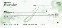 Floral Monogram J Personal Checks