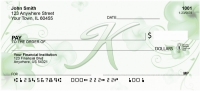 Floral Monogram K Personal Checks