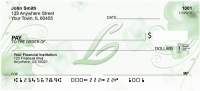 Floral Monogram L Personal Checks
