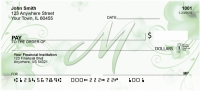 Floral Monogram M Personal Checks
