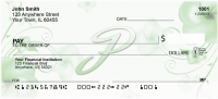 Floral Monogram P Personal Checks