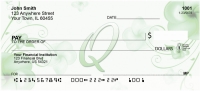 Floral Monogram Q Personal Checks