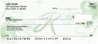 Floral Monogram R Personal Checks