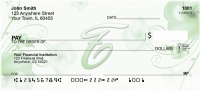 Floral Monogram T Personal Checks